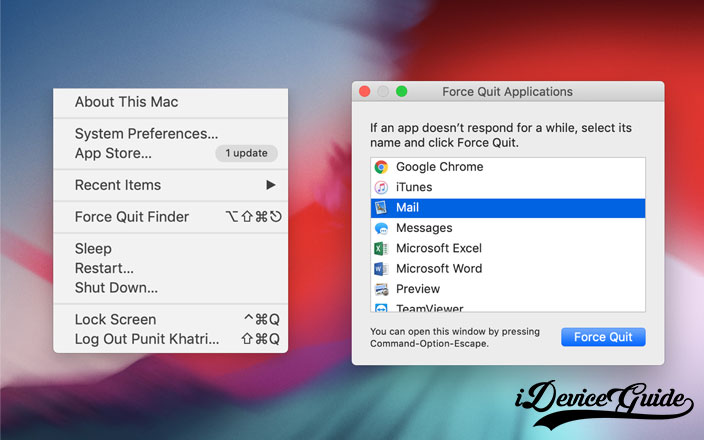 Force Shut Down An App On Mac